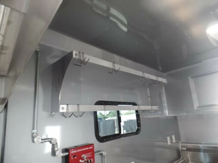 SLE Concessions 8.5' X 40' White Goose Neck Event Concession Food Trailer With Appliances - Image 6