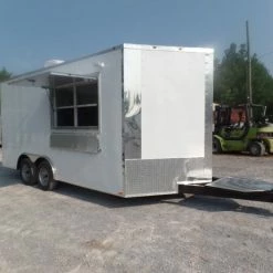 SLE 8.5' X 16' White Concession Food Trailer With Appliances