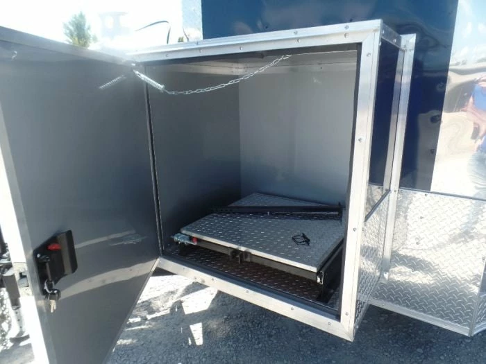 SLE Concessions 8.5' X 17' Indigo Blue Custom Concession Food Trailer - Image 6