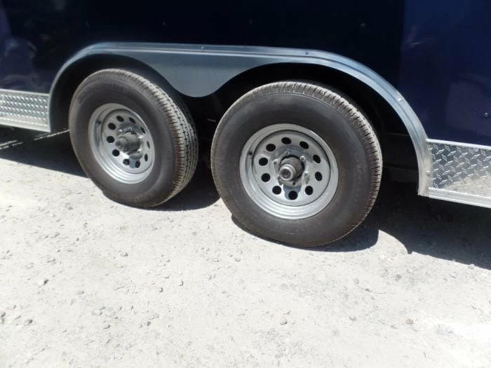 SLE Concessions 8.5' X 17' Indigo Blue Custom Concession Food Trailer - Image 2