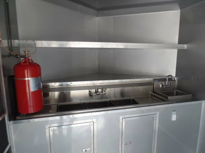 SLE Concessions 8.5' X 17' Indigo Blue Custom Concession Food Trailer - Image 5