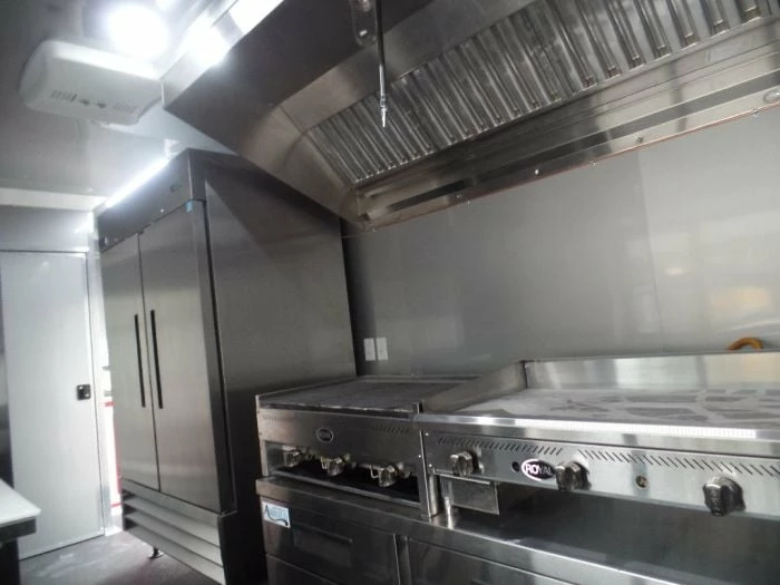 SLE Concessions 8.5' X 45' Red Gooseneck Concession Food Trailer With Appliances - Image 5