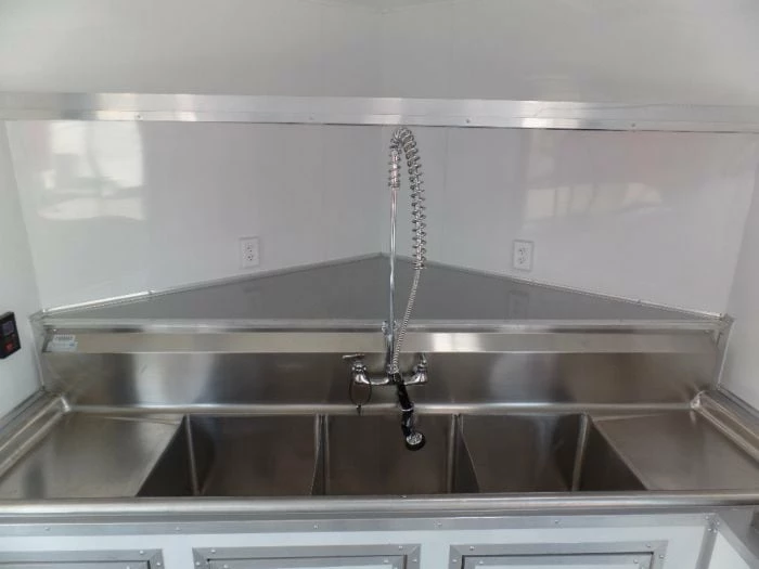 SLE Concessions 8.5' X 24' Concession Food Trailer Blue BBQ Event Catering - Image 2