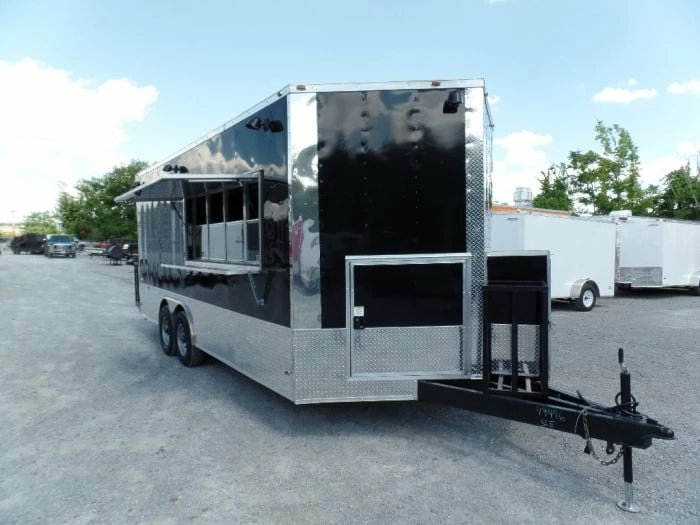 SLE Concessions 8.5' X 20' Concession Food Trailer Black Event Catering - Image 2