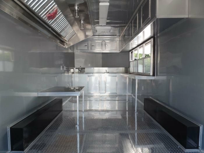 SLE Concessions 8.5' X 20' Concession Food Trailer Black Event Catering - Image 3
