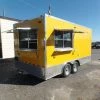 SLE Concessions 8.5' X 16' Yellow Event Concession Food Trailer