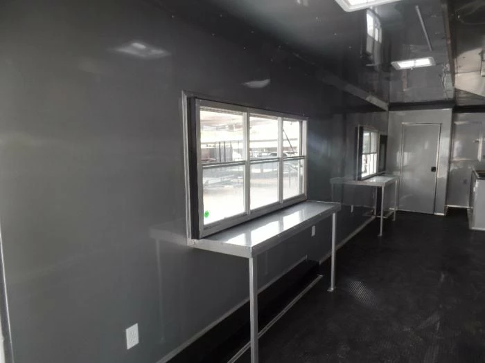 SLE Concessions 8.5' X 48' Indigo Blue Gooseneck Concession Food Event Trailer - Image 6