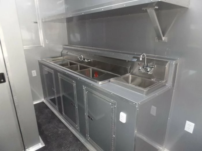 SLE Concessions 8.5' X 48' Indigo Blue Gooseneck Concession Food Event Trailer - Image 5