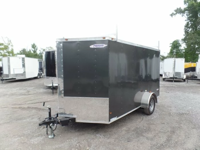 SLE Enclosed Trailers Enclosed Trailer 7'x12' Single Axle 3500 Lbs V-Nose Storage - Image 3