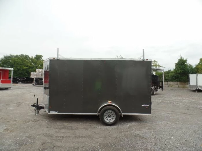 SLE Enclosed Trailers Enclosed Trailer 7'x12' Single Axle 3500 Lbs V-Nose Storage - Image 4
