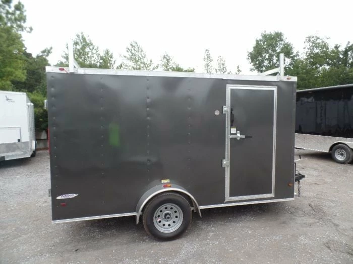 SLE Enclosed Trailers Enclosed Trailer 7'x12' Single Axle 3500 Lbs V-Nose Storage