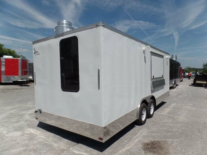 SLE Concessions 8.5' X 20' Concession Food Trailer White Event Catering - Image 4