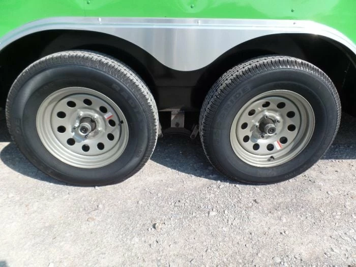 SLE Concessions 8.5' X 18' Concession Food Trailer Lime Green - Image 3