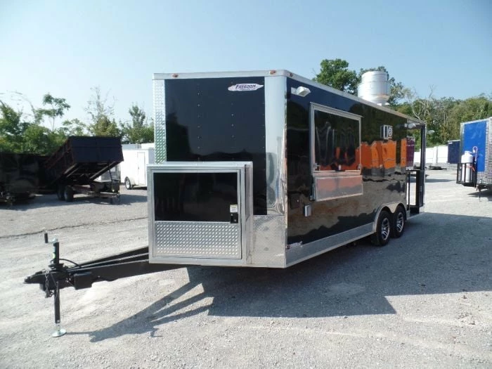 SLE Concessions 8.5' X 20' Concession Food Trailer Black BBQ Event Catering - Image 4