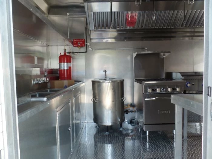 SLE Concessions 8.5' X 16' Concession Food Trailer Orange With Appliances - Image 6