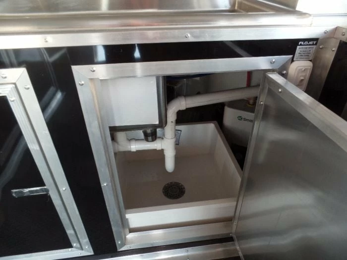 SLE Concessions 8.5' X 24' Black Porch Style Concession Food Trailer With Appliances - Image 6