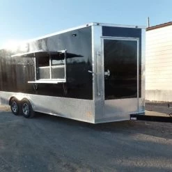 SLE Concessions 8.5' X 20' Black Concession Food Trailer With Appliances