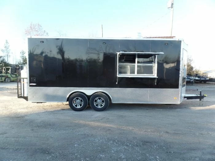 SLE Concessions 8.5' X 20' Black Concession Food Trailer With Appliances - Image 6