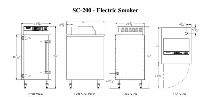Southern Pride SC-300 Stationary Rack Electric Smoker Stainless Steel - Image 2