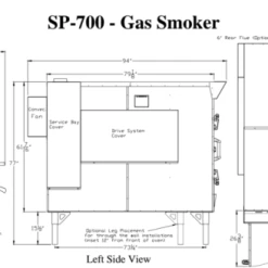 Southern Pride SP-700 Stainless Steel Interior Exterior Rotisserie Smoker