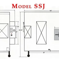 SLE Concessions Ole Hickory Pits SSJ BBQ Smoker Commercial Rotating Racks 150 Sq. Ft.