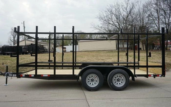 SLE Utility Trailers 6.4x16 Straight Deck Tandem Utility Trailer 4.5ft Ladder Racks - Image 2