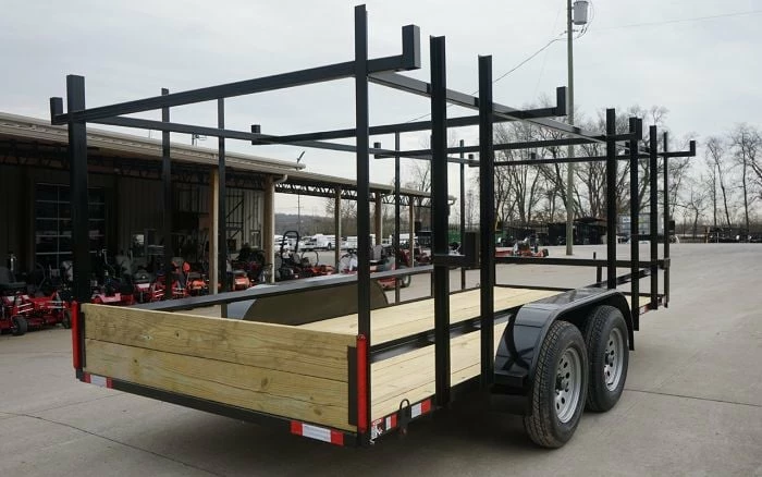 SLE Utility Trailers 6.4x16 Straight Deck Tandem Utility Trailer 4.5ft Ladder Racks - Image 6